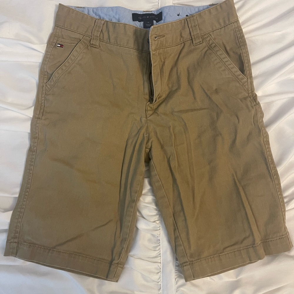 Tommy Hilfiger boy’s Khaki Flat Front Shorts